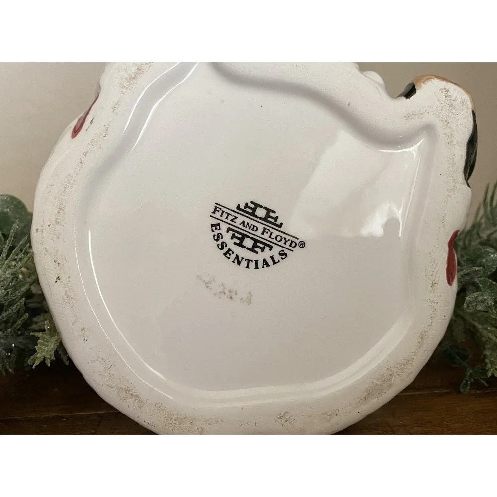 2001‎ Fitz & Floyd Candy Lane Santa Candle Cup Christmas Holiday